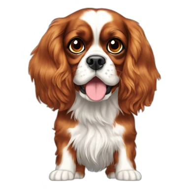 dog Cavalier King Charles Spaniel full height sticker