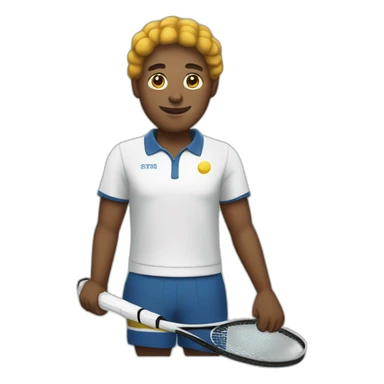 Serving in lawn tennis sticker