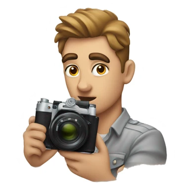 eyebrow raise  emoji holding a camera sticker