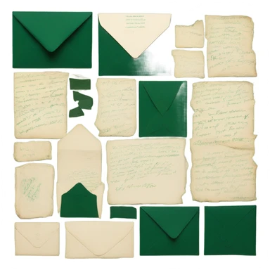 Deep green love mail  sticker
