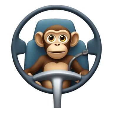 Monkey driving ambulance sticker