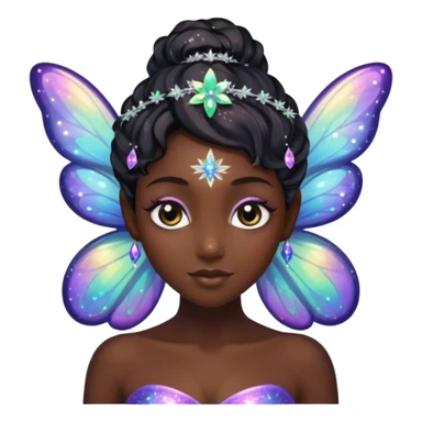 Black fairy with fairy dust sticker