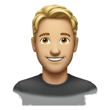 realistic male portrait smiling sticker