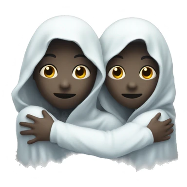 ghost siblings hugging  sticker