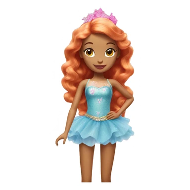 Attractive Barbie ginger fairy sticker