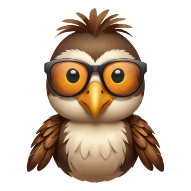 cool bird with sunglassess  sticker