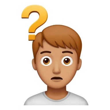 So so confused and puzzled has a question mark above their head sticker
