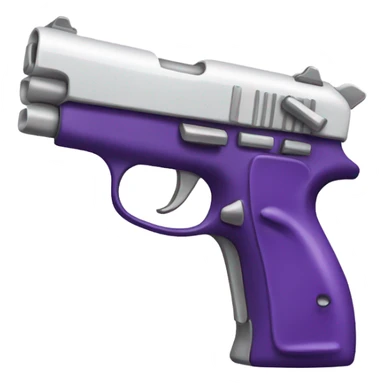 A purple hand gun wrap with a white bow sticker