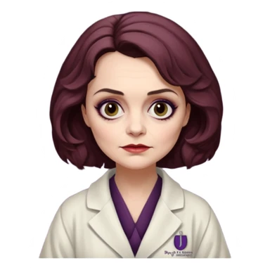 Psychiatrist dr julia hoffman from dark shadows, helena bonham carter, in psychiatrist robe sticker