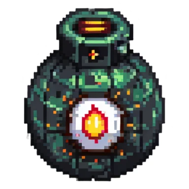 bomb power up item with unlit closed fuse sticker