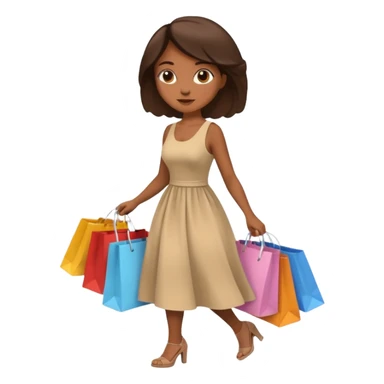 Mujer caminando haciendo compras sticker