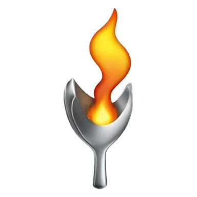 Spoon being heated by lighter  sticker