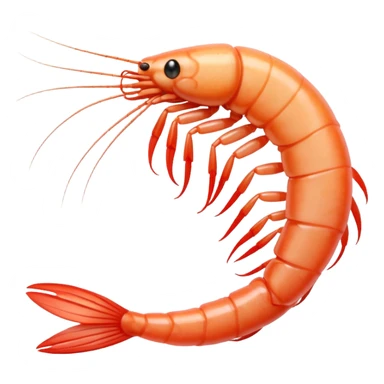 White shrimp  sticker