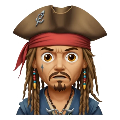 jack sparrow scared sticker