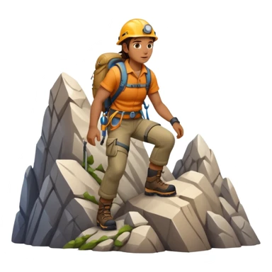 a lone mountain climber at a peak, symbolizing autonomy sticker