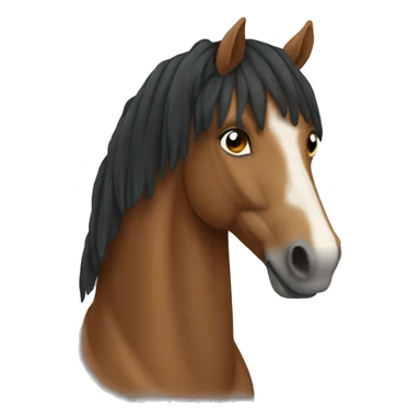 e horse with hoodie sticker