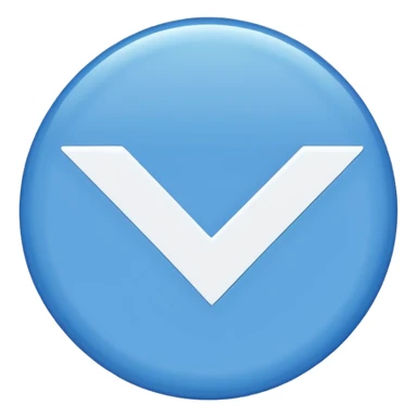 A blue circle emoji with a white tick in it sticker