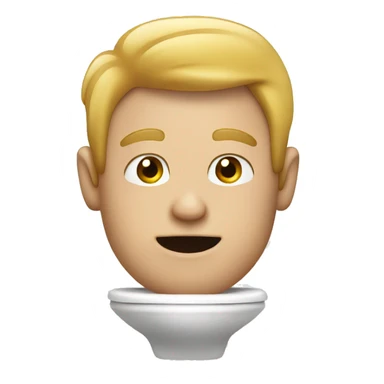 A man in a toilet sticker