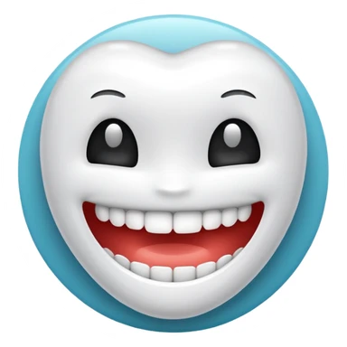 TEETH clean icon in the round sticker