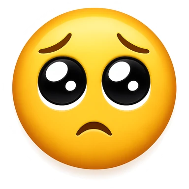 yellow face with pleading eyes sticker