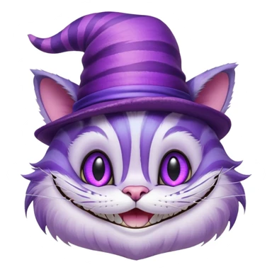 Cheshire cat in a hat sticker