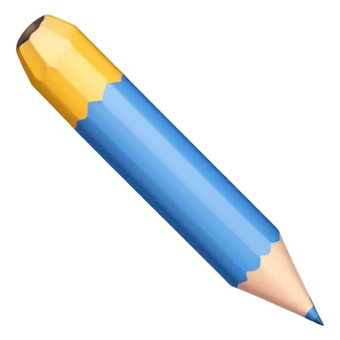 white colored pencil with a sharp tip sticker