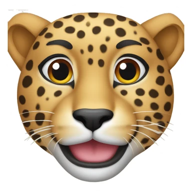 Cheetah wearing a red baseball hat sticker