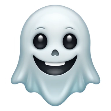cute creepy smiley ghost sticker