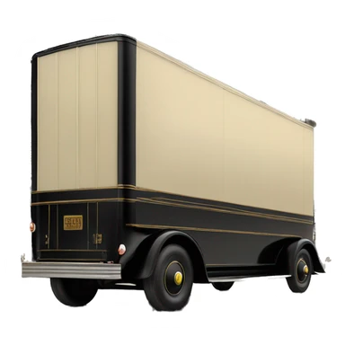 Art Deco Very long and tall 1933 moving truck side view  sticker