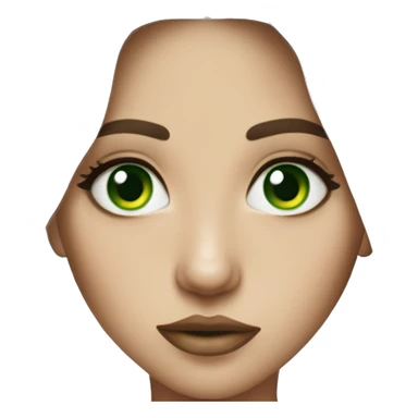 brunette girl green eyes septum piercing sticker