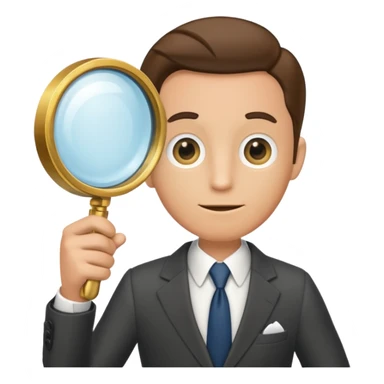 Magnifying glass that has limbs and a suit on(should look like the character Rodger from Dandy’s World) sticker