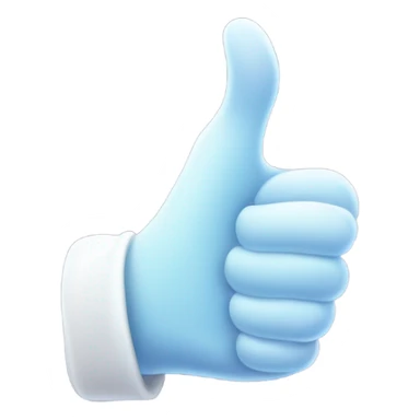 thumb up, ghost hand in magical style sticker