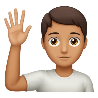 🤷🏻‍♂️ number 6 in left hand and number 7 in the right hand sticker