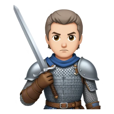 mid evil swords man sticker