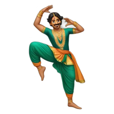 Indian male dancer sticker