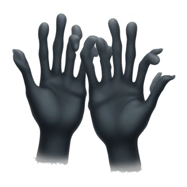 two dark ghost hands sticker
