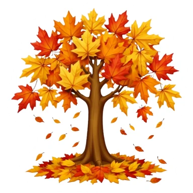 leaves falling from a tree sticker