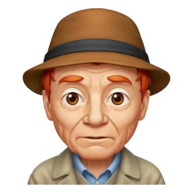 hatted and red haired old man sticker