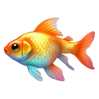 Iridescent goldfish sticker