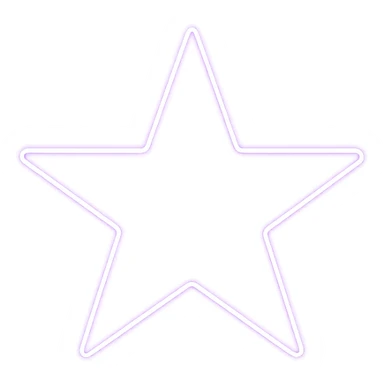 star with a purple neon glow, no background sticker