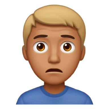 sad man standing with a house on fire behind him, man looking shocked, apple style emoji sticker