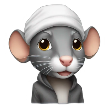 rat with durag sticker