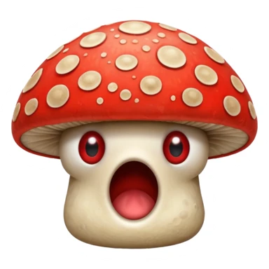 a rabid mushrooms with eyes sticker
