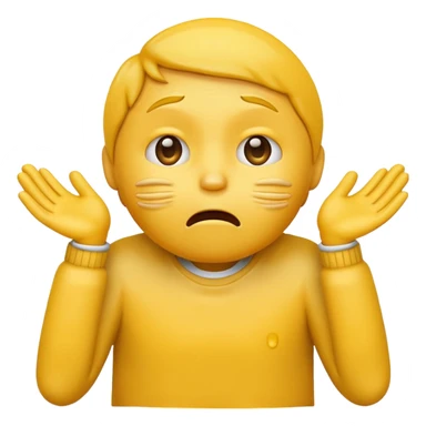 yellow emoji face choking himself with both hands looking up sticker