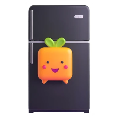 refrigerator with digital screen sticker