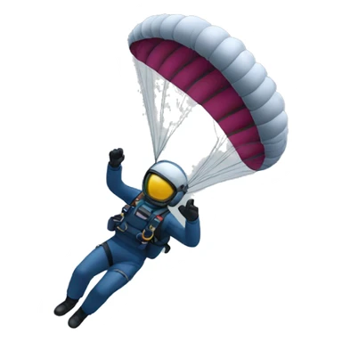 Pilot parachuting sticker