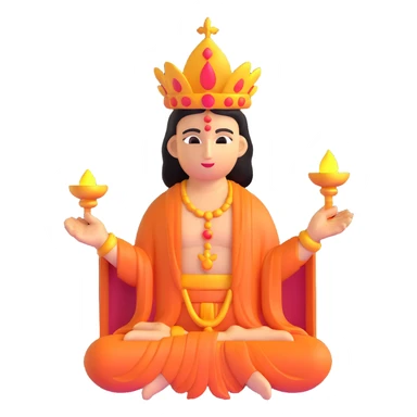 deceased deity with divine light fading sticker