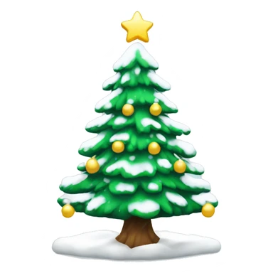 christmas tree with snow sticker
