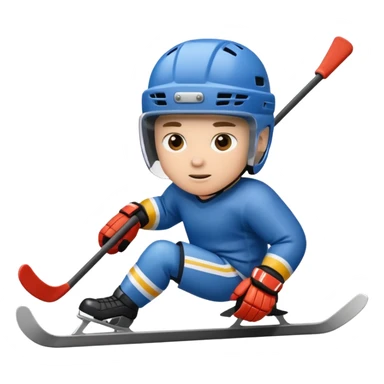 sled para ice hockey sticker