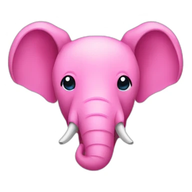 pink elephant head pixelated sticker